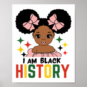 Affiche Je Suis Histoire Noire Enfants Filles Histoire Noi