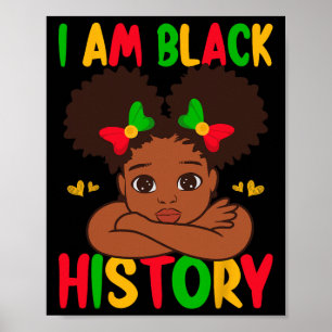 Affiche Je Suis Histoire Noire Pour Enfants Garçons Filles