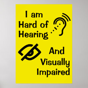 Affiche Je suis HoH et visuellement handicapé