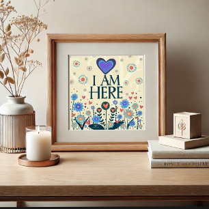 Affiche Je Suis Ici Citer Abonné Collab Inspirivity