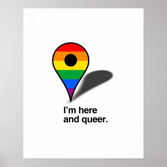 Affiche Je suis ici et queer (Devant)