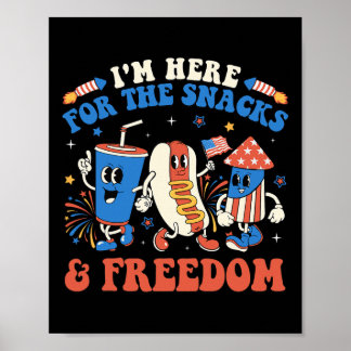 Affiche Je suis ici pour les collations et la liberté garç