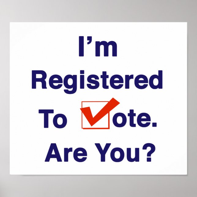 Affiche Je suis inscrit au vote 2024 (Devant)