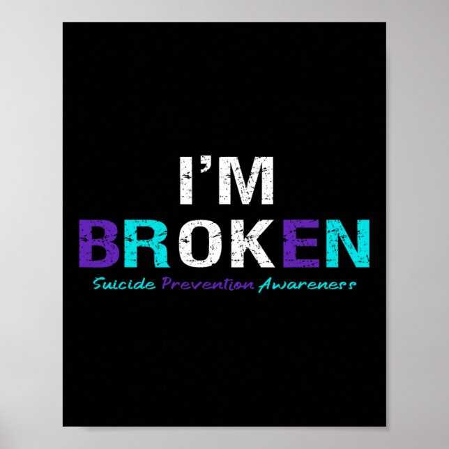 Affiche Je suis Invisible sur la prévention du suicide (Devant)