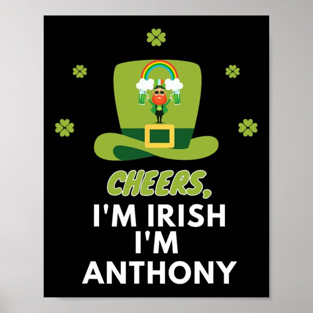 Affiche Je Suis Irlandais Je Suis Anthony (Devant)