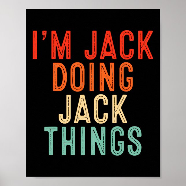 Affiche Je suis Jack faisant des choses de Jack Cadeaux dr (Devant)
