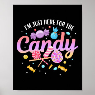 Affiche Je suis juste ici pour la nourriture d'Halloween d