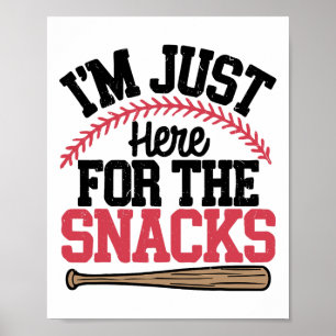 Affiche Je Suis Juste Ici Pour Les Snacks Bysebyll Toddler
