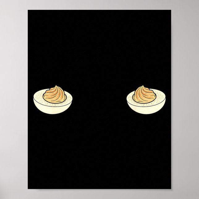 Affiche Je suis juste là pour les œufs farcis Drôle de cou (Devant)
