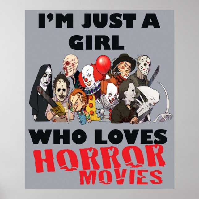 Affiche Je Suis Juste Une Fille Qui Aime Les Films D'Horre (Devant)