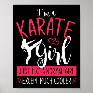 Affiche Je Suis Karaté Girl Karate