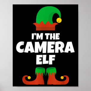 Affiche Je suis La Caméra Elf Famille Pyjama Christmas Man