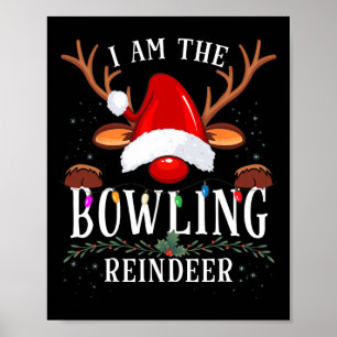 Affiche Je Suis La Famille De Noël De Bowling Reindeer