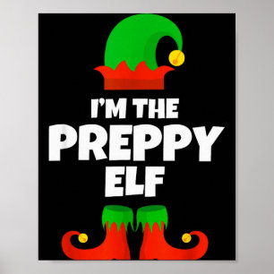 Affiche Je suis la famille d'elfe prépa Pyjama Noël Drôle 