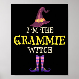 Affiche Je suis La Sorcière Grammie Costume Halloween Drôl