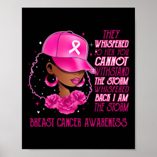 Affiche Je suis la tempête Black Femmes Cancer du sein Sur