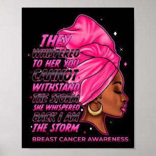 Affiche Je suis la tempête Black Femmes Cancer du sein Sur