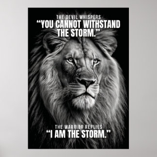 Affiche Je suis la tempête - Citation Inspirante
