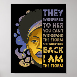 Affiche Je Suis La Tempête Femme Noire Forte Histoire Noir