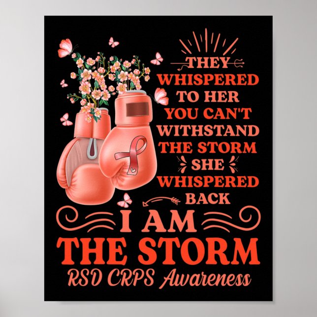 Affiche Je suis la tempête RSD CRPS Sensibilisation Boxing (Devant)