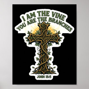 Affiche Je suis la vigne, vous êtes les branches Bible chr