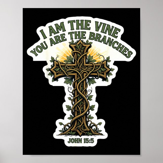 Affiche Je suis la vigne, vous êtes les branches Bible chr (Devant)