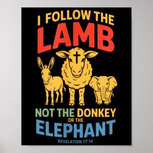 Affiche Je suis l'agneau pas le ou l'éléphant Christia