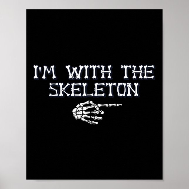 Affiche Je suis le avec le squelette en costume d'Hallowee (Devant)