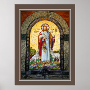 Affiche "JE SUIS LE BON SHEPHERD" Jean 10:11 Art Mosaïque