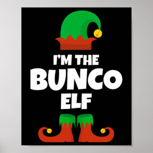 Affiche Je suis le Bunco Elf Famille Pyjama Noël Funny Bu