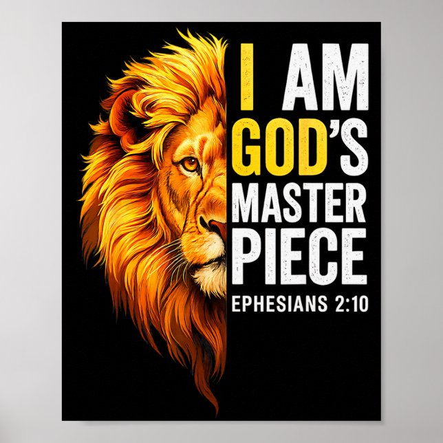 Affiche Je suis le chef-d'œuvre de Dieu chrétien Ephésiens (Devant)