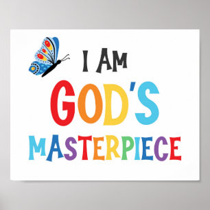 Affiche Je suis le chef-d'oeuvre de Dieu pour les enfants 