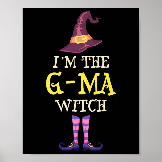 Affiche Je suis le costume de sorcière G-ma Halloween Funn (Devant)