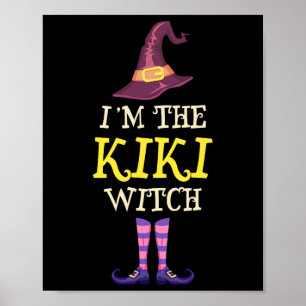 Affiche Je suis le costume de sorcière Kiki Halloween drôl