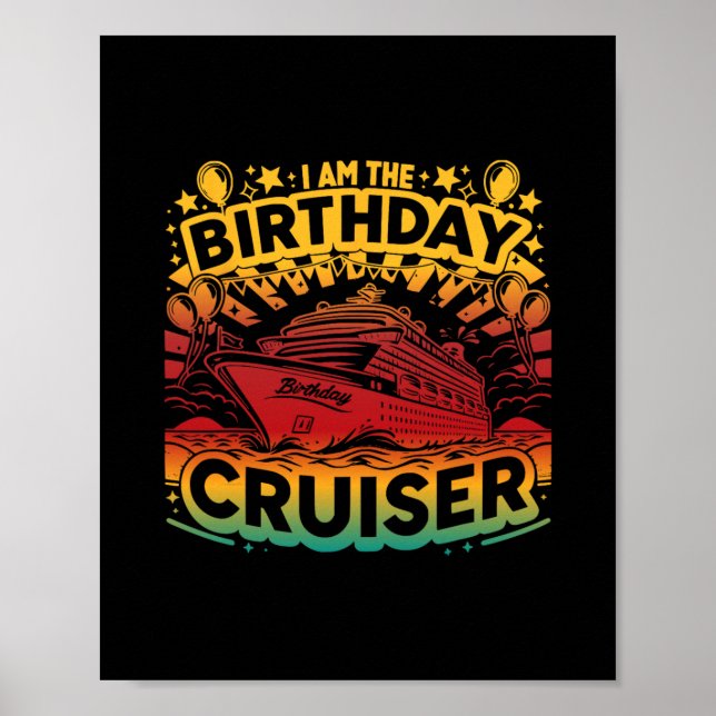 Affiche Je suis le croiseur d'anniversaire drôle de vacanc (Devant)