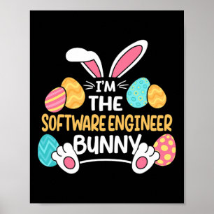 Affiche Je suis le développeur de lapin d'ingénieur logici