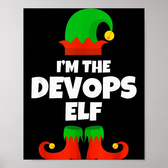 Affiche Je suis le Devops Elf Family Pajama Noël Ingénieur (Devant)