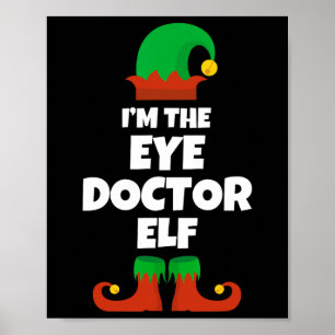 Affiche Je suis Le Docteur Oeil Famille Elf Pajama Fun Noë