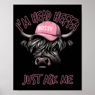 Affiche Je suis le grand chef, demandez-moi juste, vache H