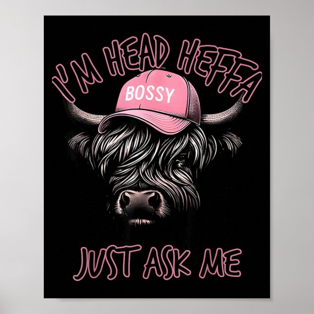Affiche Je suis le grand chef, demandez-moi juste, vache H (Devant)