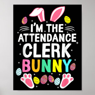 Affiche Je suis le lapin commis aux présences Joyeuse fête