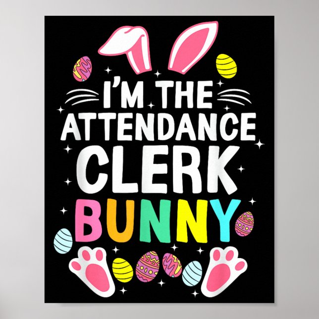 Affiche Je suis le lapin commis aux présences Joyeuse fête (Devant)