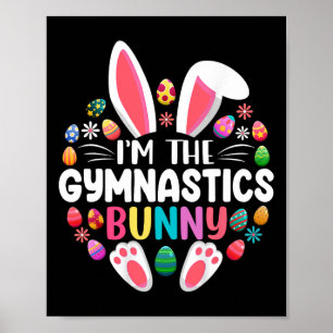 Affiche Je suis le lapin de gymnastique de Pâques en famil