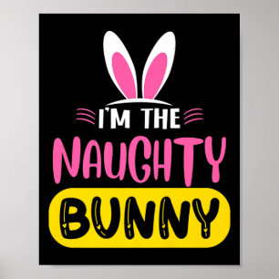 Affiche Je suis le lapin vilain Lapin Oreilles Oeuf Drôle