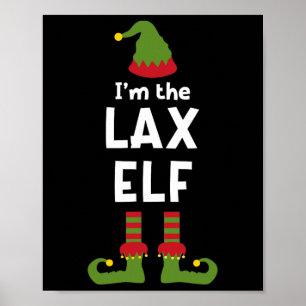 Affiche Je suis Le Laxo Elf Drôle Lacrosse Joueur Noël Pa