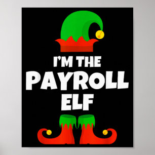 Affiche Je suis le lutin de la paie Famille Pyjama Noël Dr