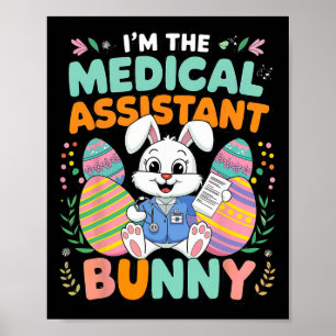 Affiche Je suis le Médicale lapin de Pâques amusant