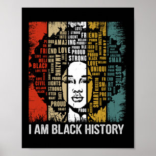 Affiche Je suis le Mois de l'Histoire des Noirs 2024 Femme