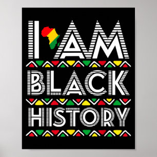 Affiche Je suis le Mois de l'histoire des Noirs Afrique Ar