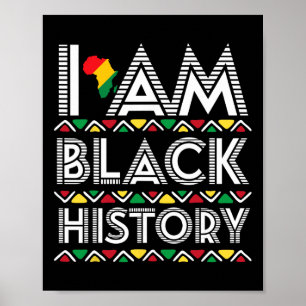 Affiche Je suis le Mois de l'histoire des Noirs Afrique Ar
